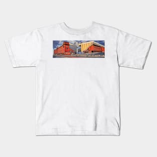 Panoramic digital painting of Ibrox Kids T-Shirt